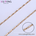 44146 Promote price modern style brief design jewelry copper alloy gold plated unisex chain necklace